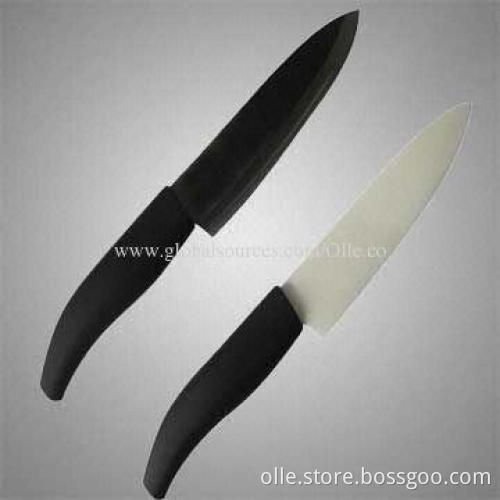 Black and White Ceramic Chef Knife with PP Sheath